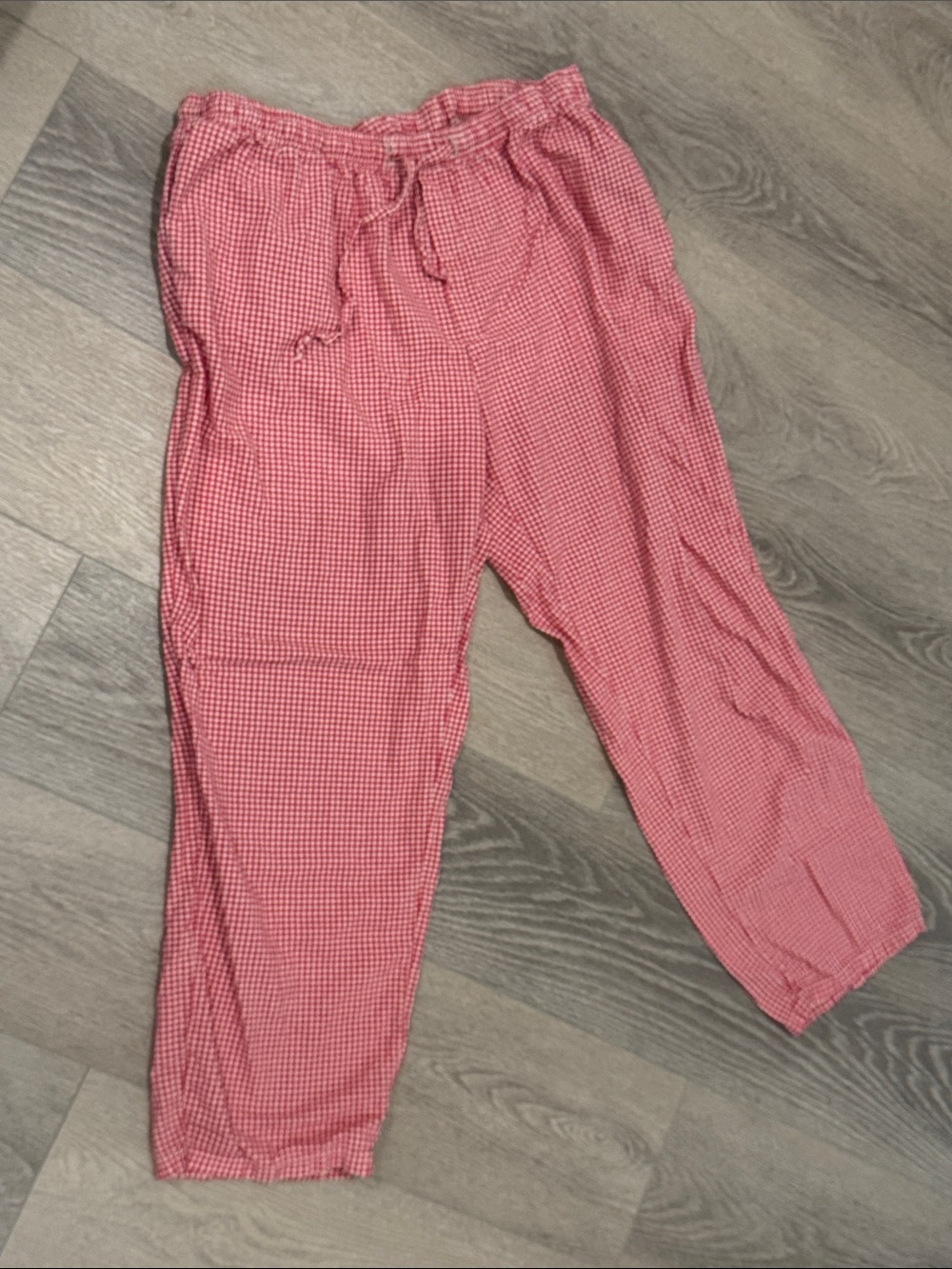 Pigeon Said Please Women XL - Drawstring Cotton Gingham pants